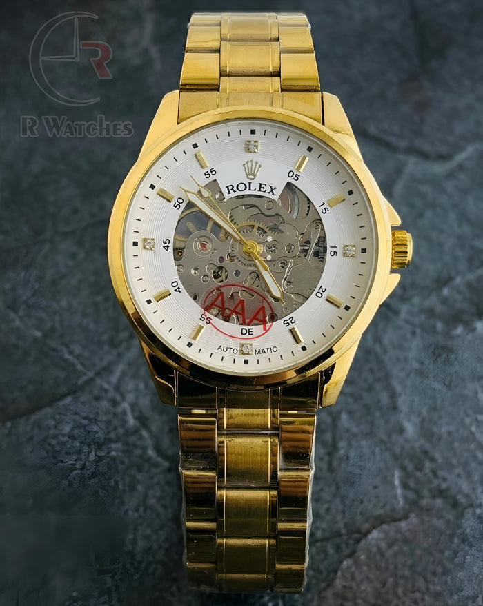 (OS) Rolex Automatic Gold White