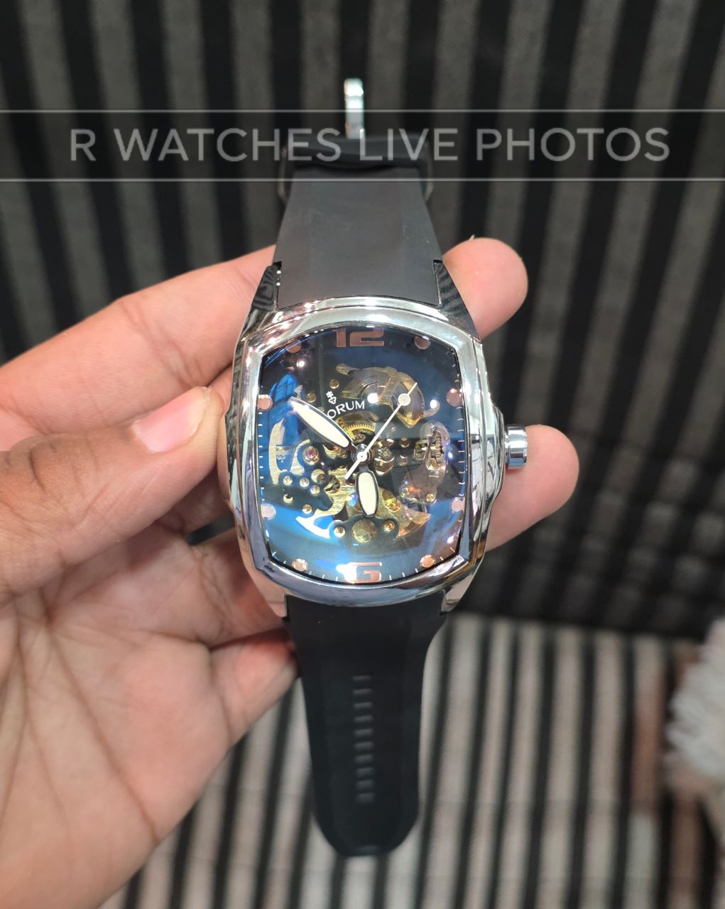 (OS3)⭐ Corum automatic silicon silver Black