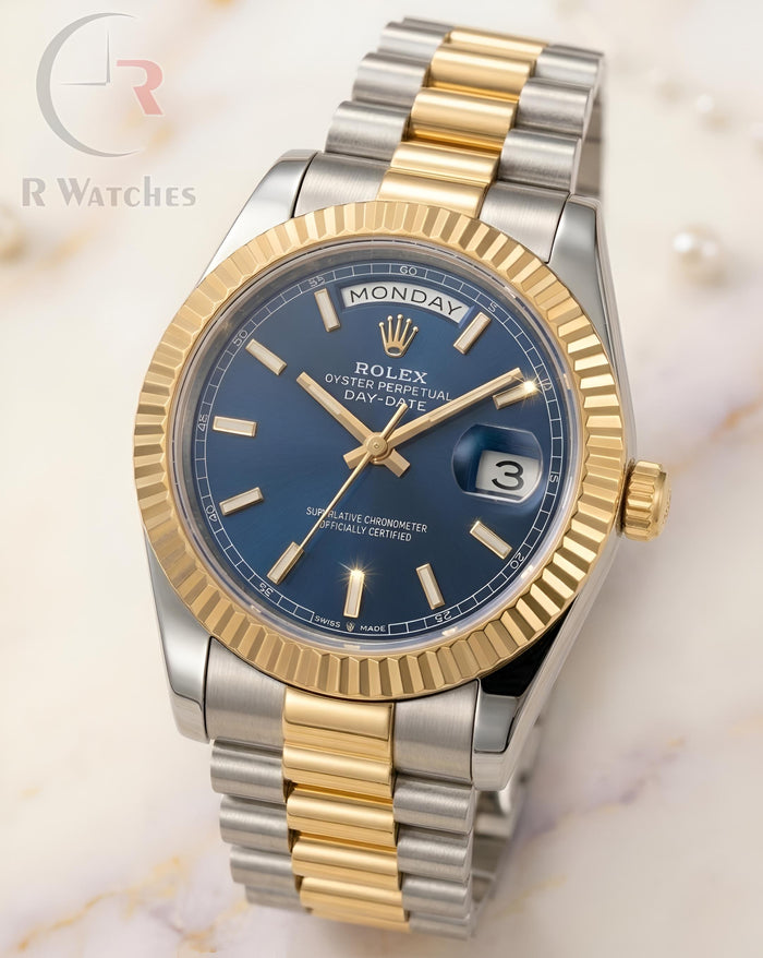 (OS) Rolex Girls Dual Tone Blue Dial