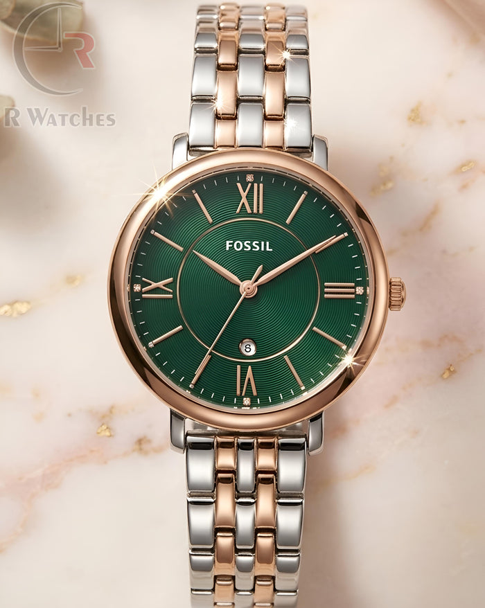 (SS) Fossil girls dual tone green