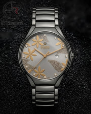 (OS)⭐ Rado Black Metal Gold Dial