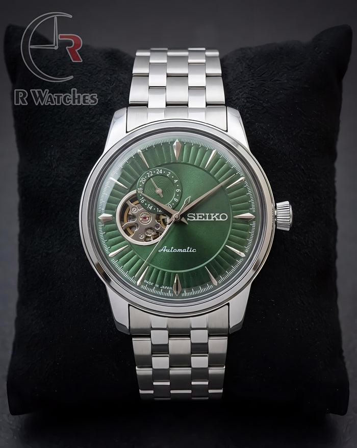 (OS) Seiko Automatic Green Silver