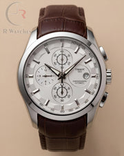 (SS)⭐ Tissot leather white dial brown leather