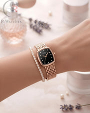 (OS) Tissot Girls Rose Gold Black