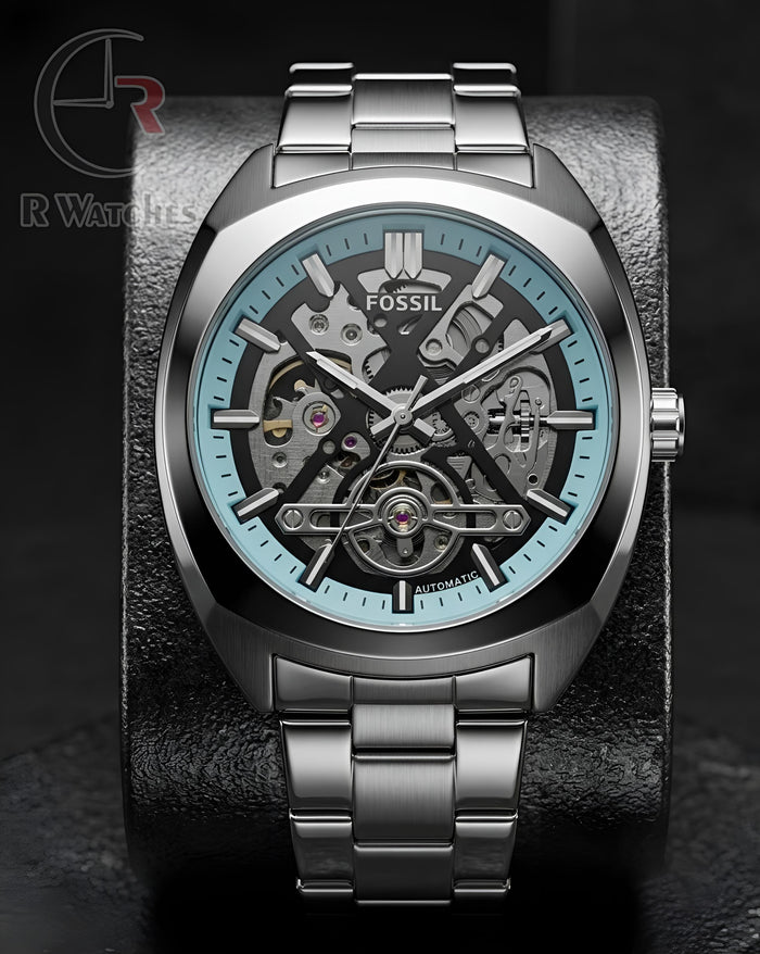 (OS) Fossil Automatic Tiffany Blue Silver
