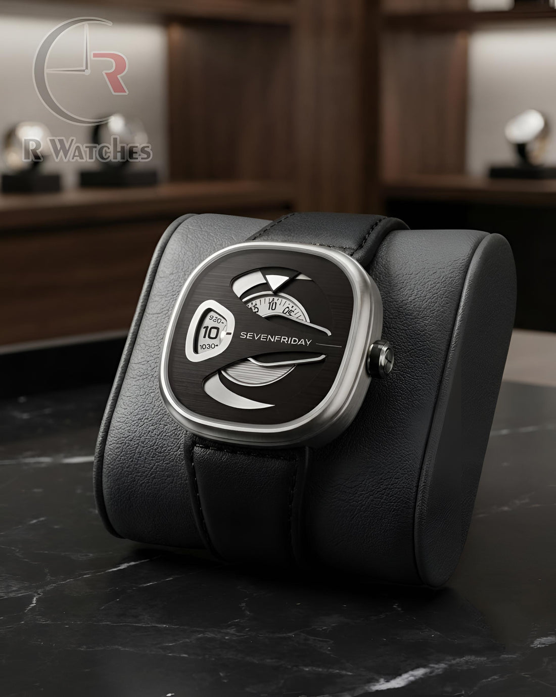 (OS2) SevenFriday Leather Silver Black
