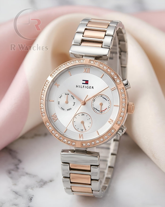 (OS) Tommy Hilfiger Rose Gold White Dial