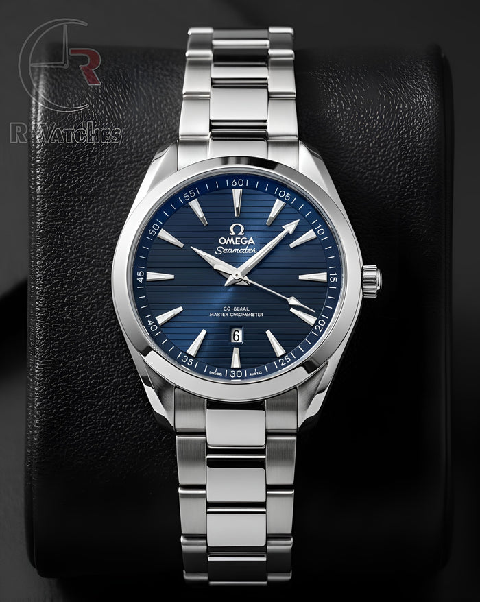 (OS) Omega Seamaster silver blue