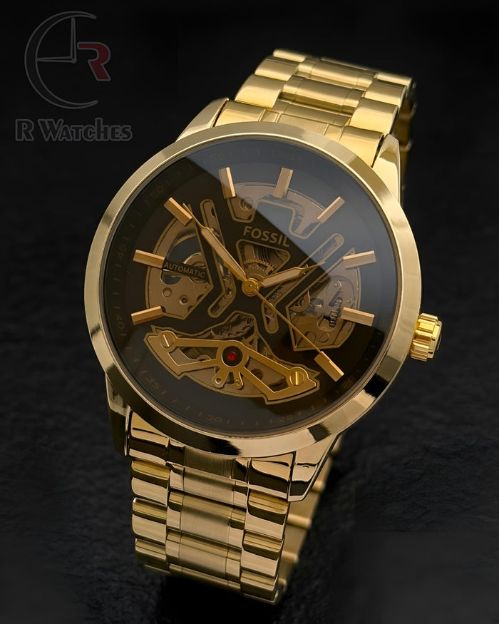(SS) Fossil Automatic Cross Full Gold