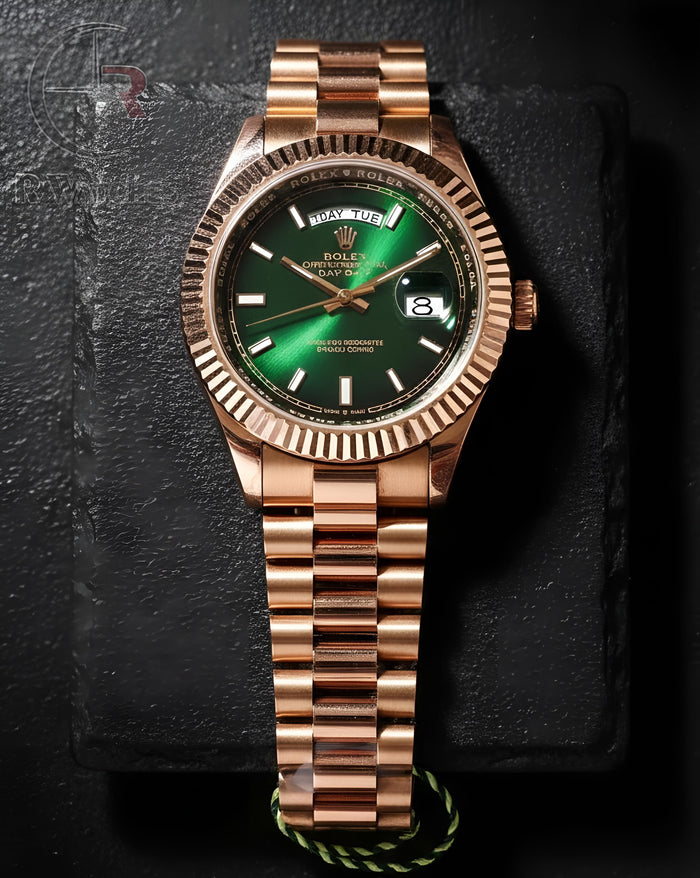 (OS) Rolex Oyster Rose Gold Green