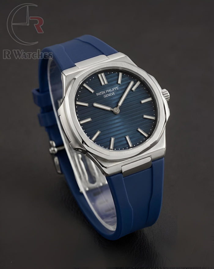 (OS2) Patek Philippe Silicon Silver Blue
