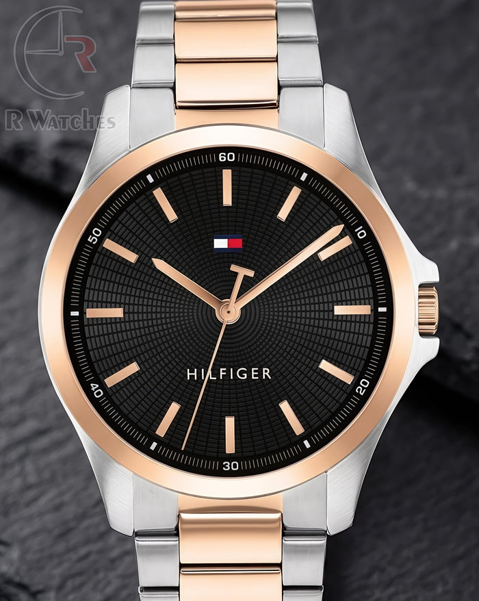 (OS)⭐ Tommy Hilfiger Rose Gold Black