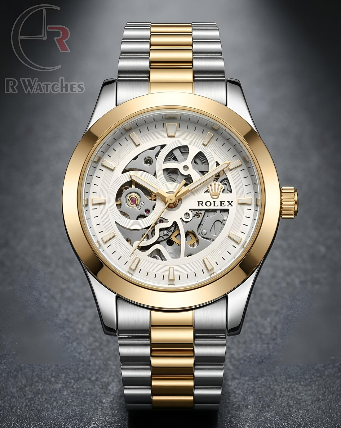 (OS) Rolex Automatic Dual Tone White