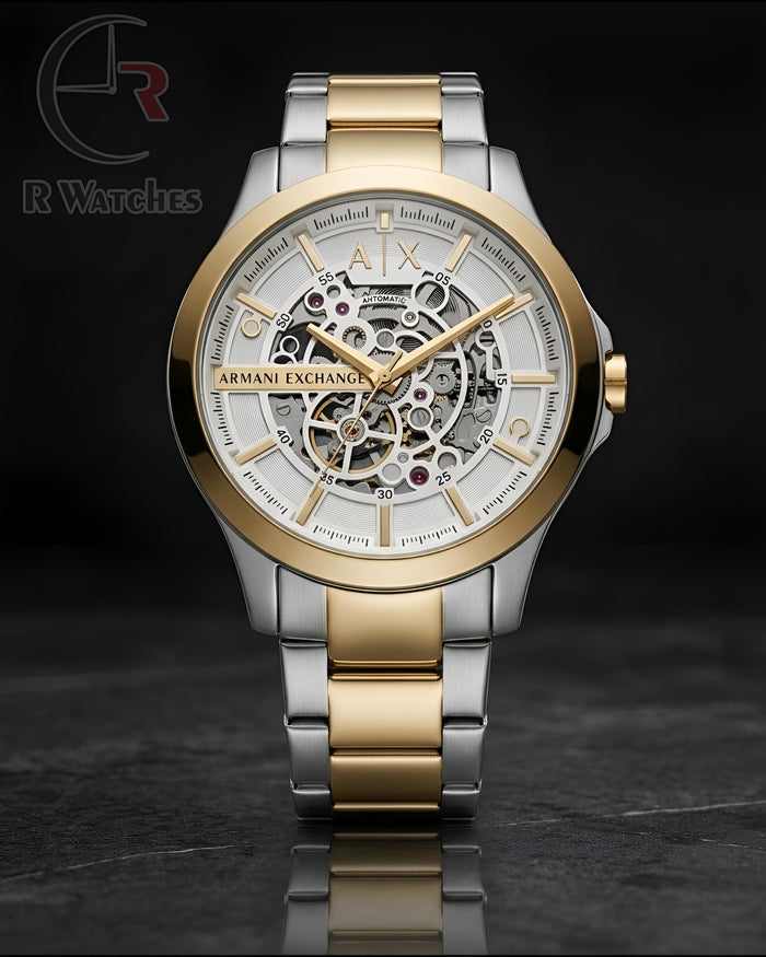 (SS) AX Automatic Dual Tone White Dial