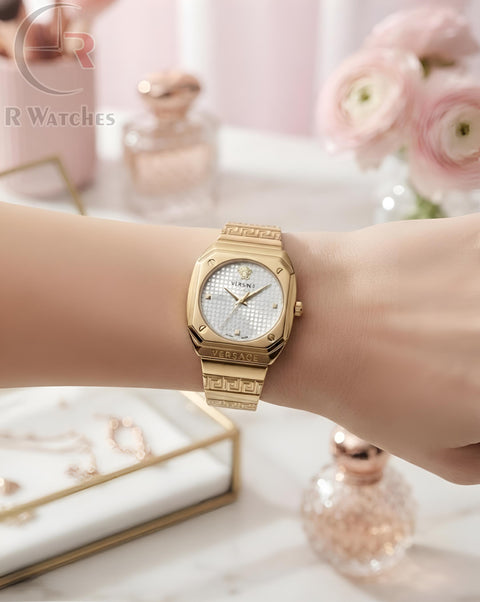 (OS) Versace Girls Gold White