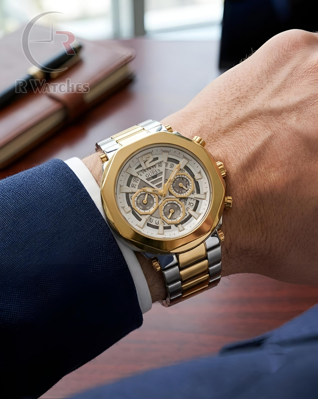(OS) Guess Dual Tone White
