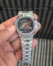 (OS3)⭐ Patek Philippe Automatic Silver Black
