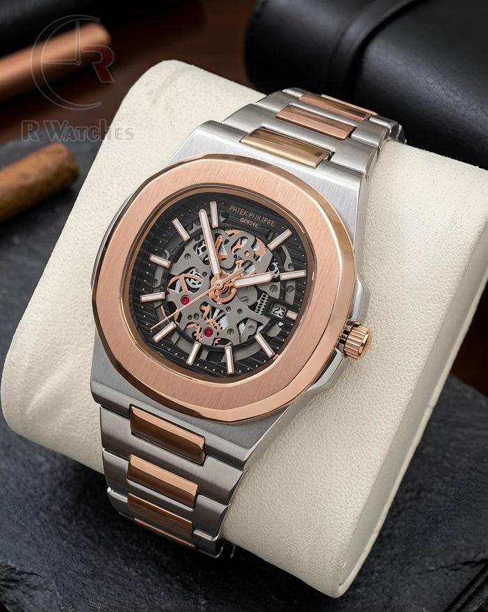 (OS4)⭐ Patek Philippe Machinery Rose Gold Black