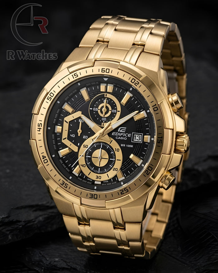 (OS3)⭐ Casio Edifice Premium Golden black dial