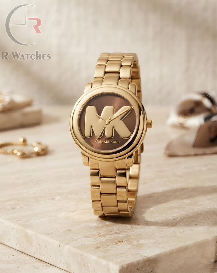 (OS) MK Girls Gold Brown