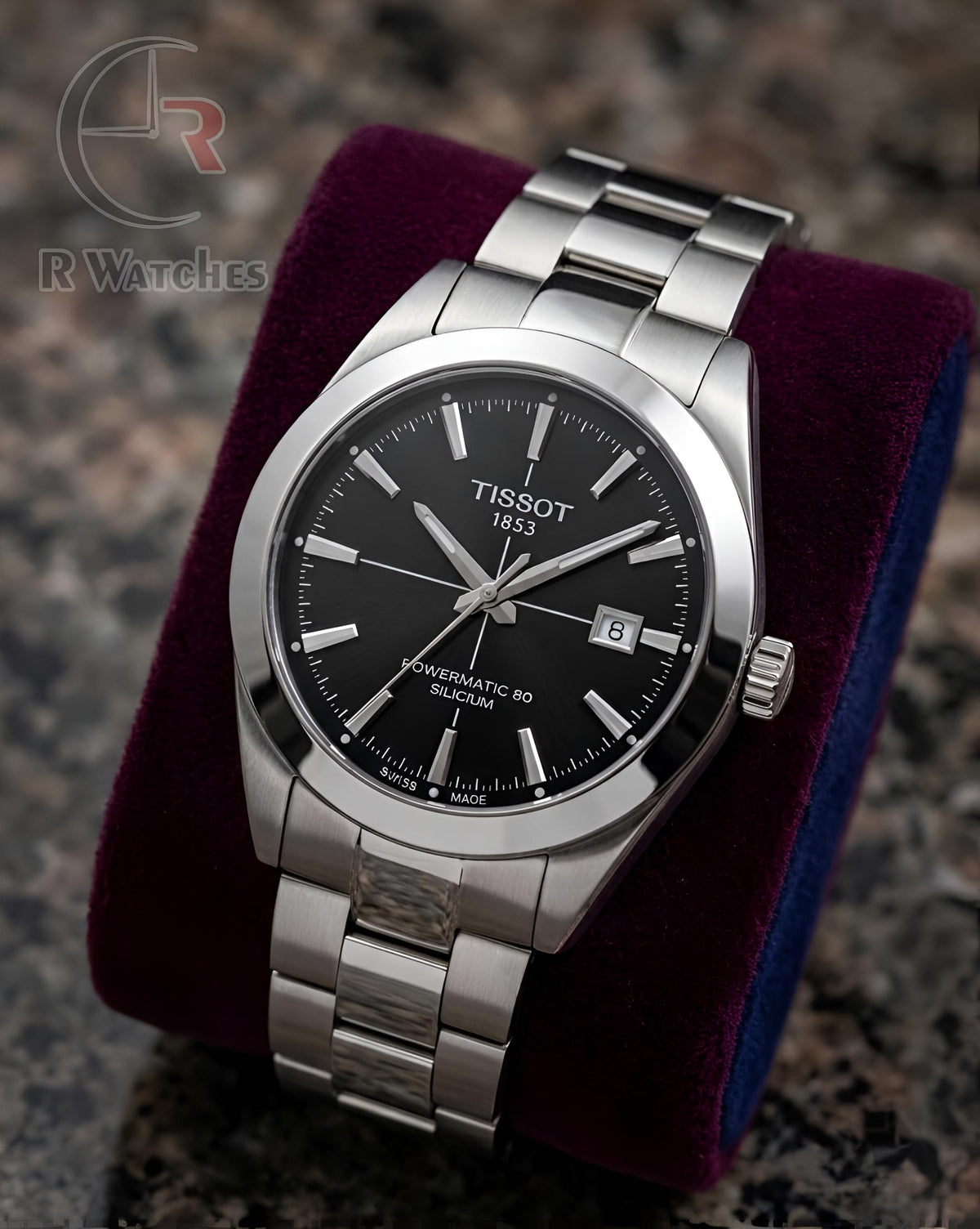 (OS)⭐ Tissot Powermatic Silver black