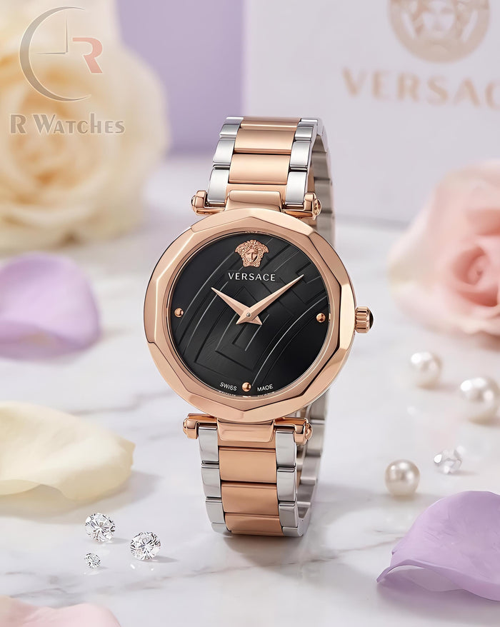(OS) Versace Girls Rose Gold Black