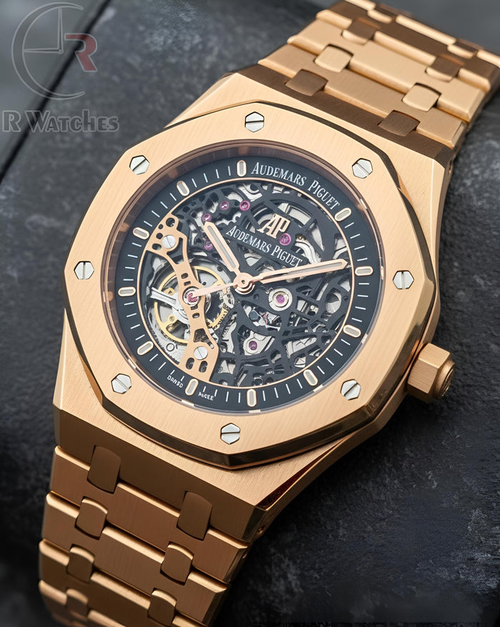 (SS) Audemars Piguet Master automatic machinery Rose Gold Black