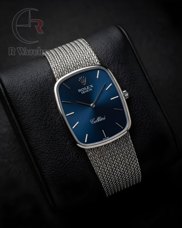 (SS) Rolex Silver Nevy Blue