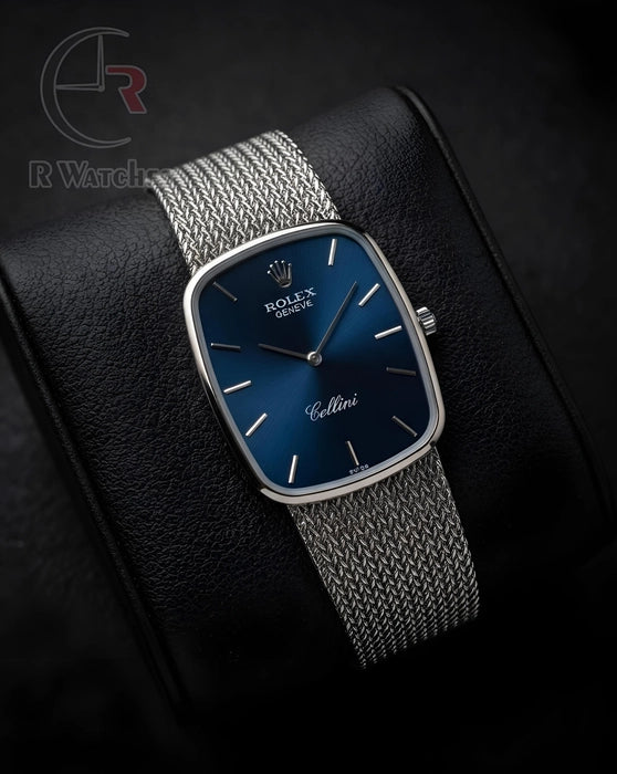 (SS) Rolex Silver Nevy Blue