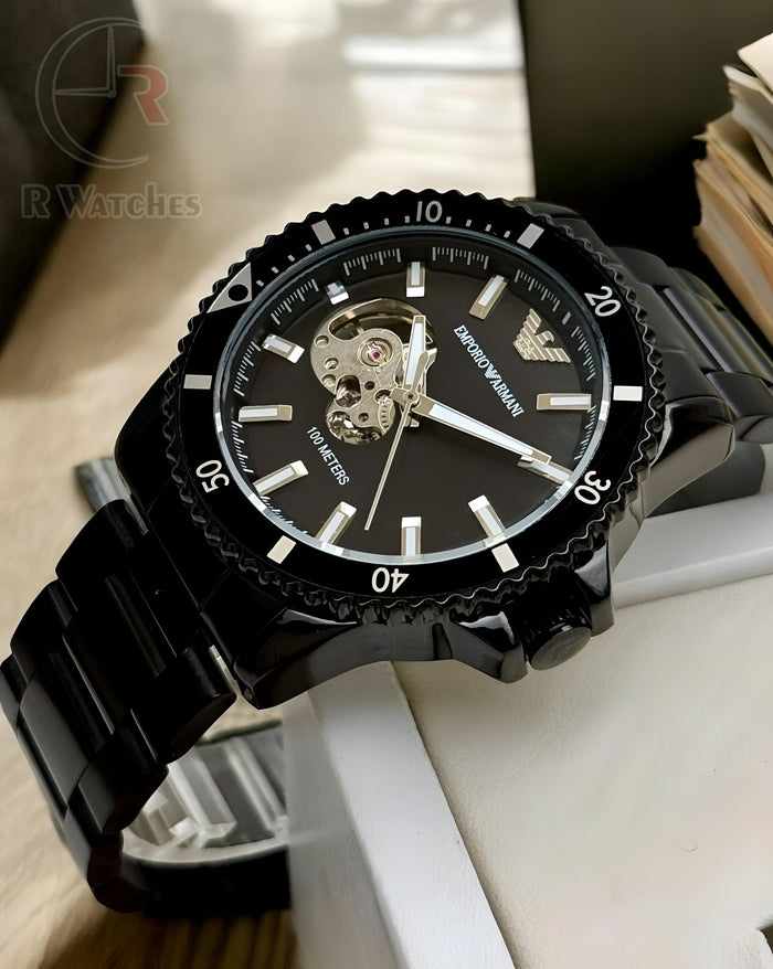 (SS) Emporio Armani Automatic Full Black