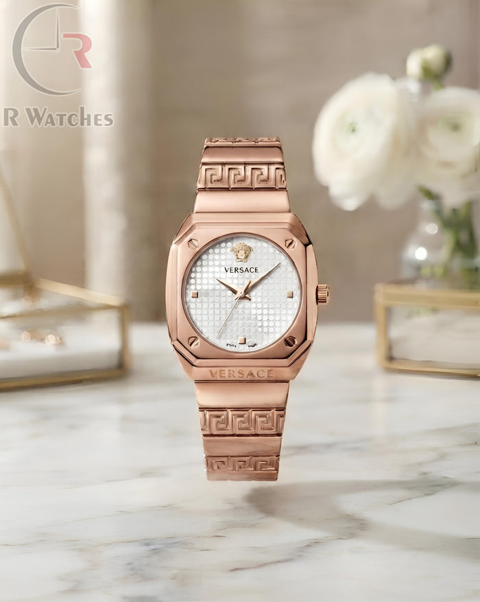 (OS) Versace Girls Rose Gold White