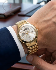 (OS)⭐ Rado Diamond Machinery Gold White Dial