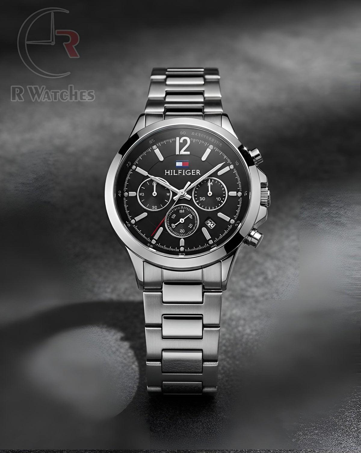 (OS) Tommy Hilfiger new silver black