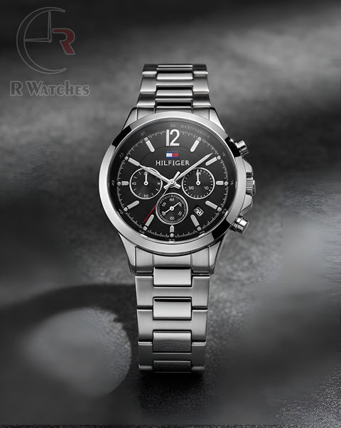 (OS) Tommy Hilfiger new silver black