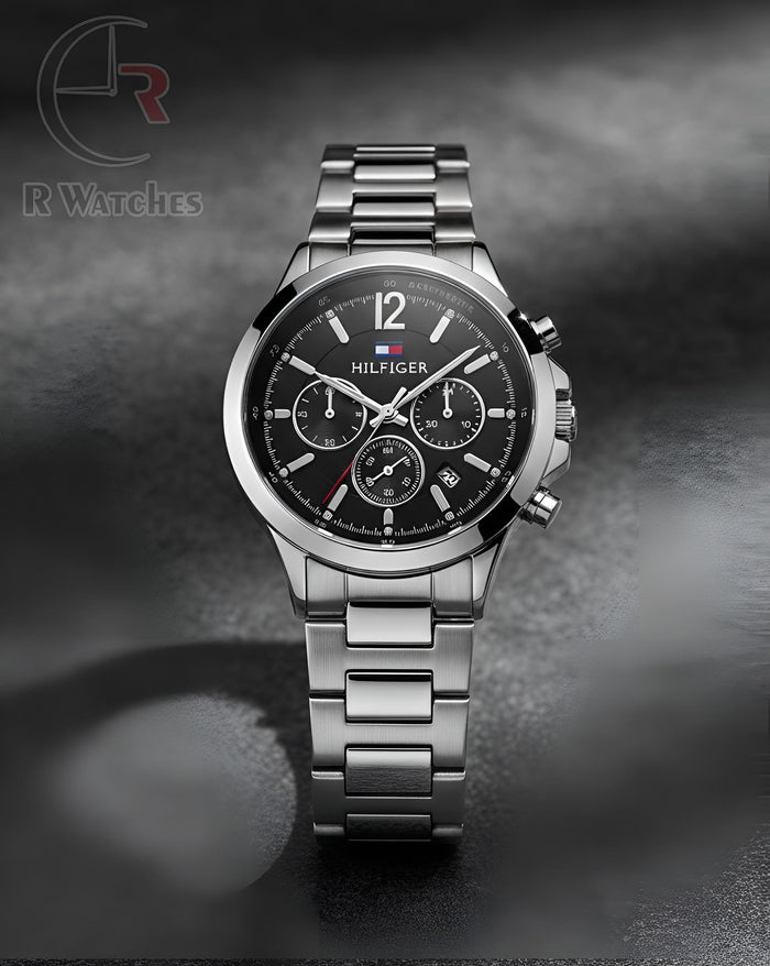 (OS) Tommy Hilfiger new silver black