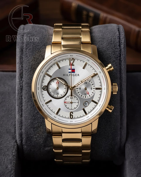 (OS) Tommy Hilfiger Gold White