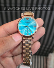 (OS)⭐ Armani Girls Rose Gold Tiffany Blue