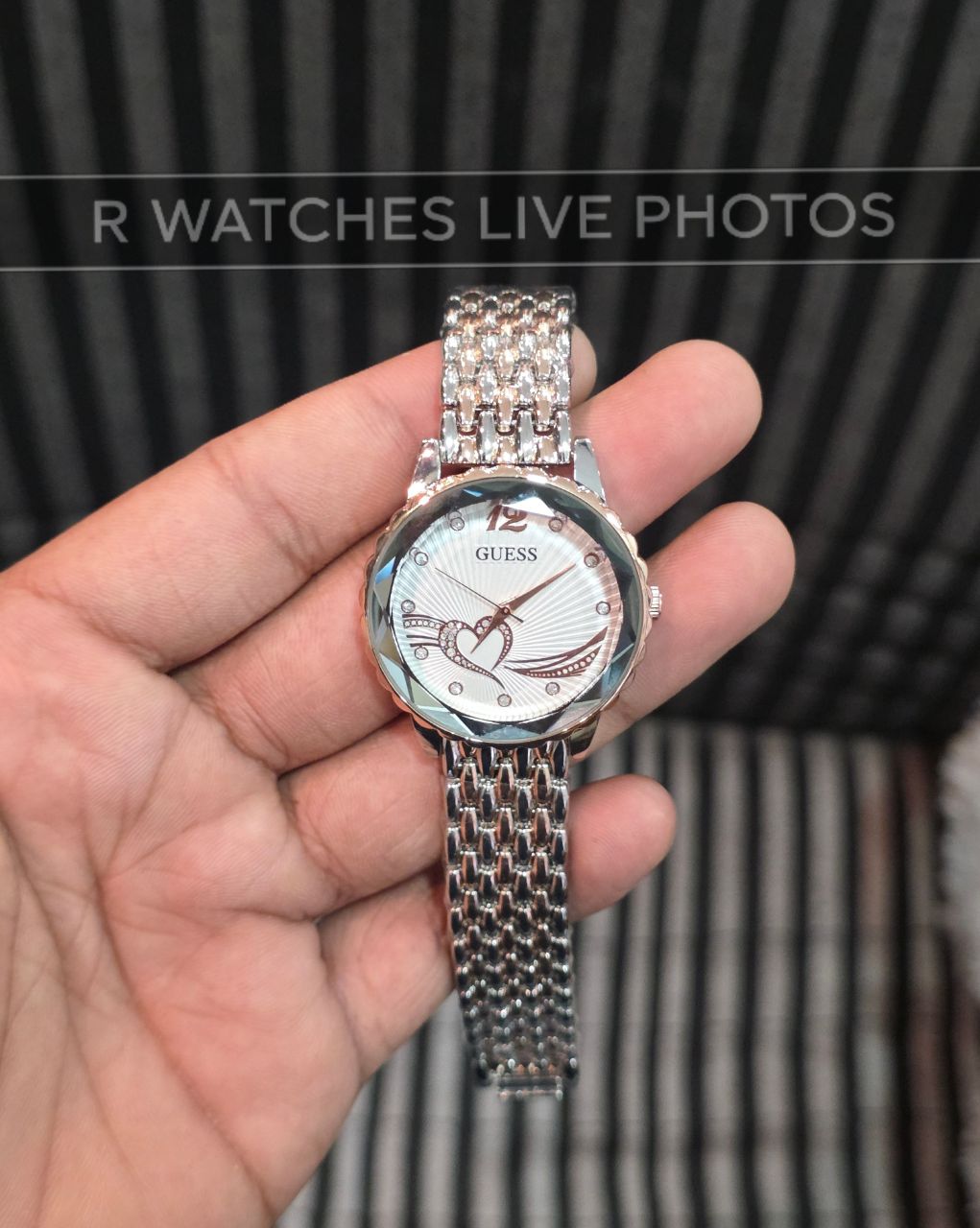 (OS)⭐ Guess girls dual tone white