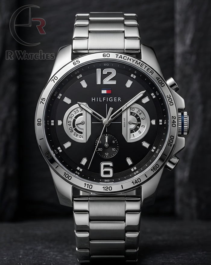 (SS) Tommy Hilfiger silver black