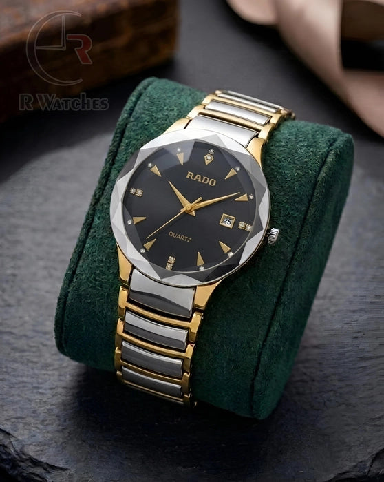 (OS) Rado Diamond Cutt Dual Tone Black