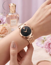 (OS)⭐ Versace girls rose gold black dial