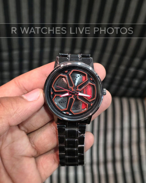 (OS)⭐ Spinner Black Red Dial