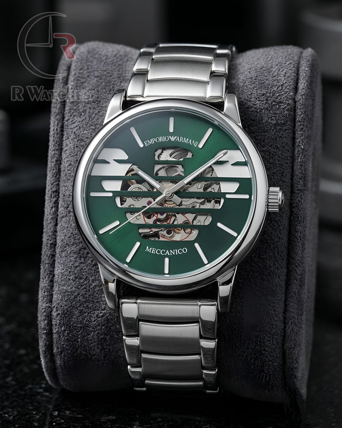 (OS) Armani Automatic Green Silver