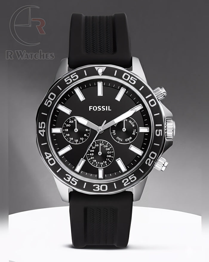(OS2) Fossil Silicon Silver Black Silicon Black