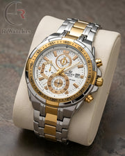 (SS3)⭐ Casio Edifice dual tone white