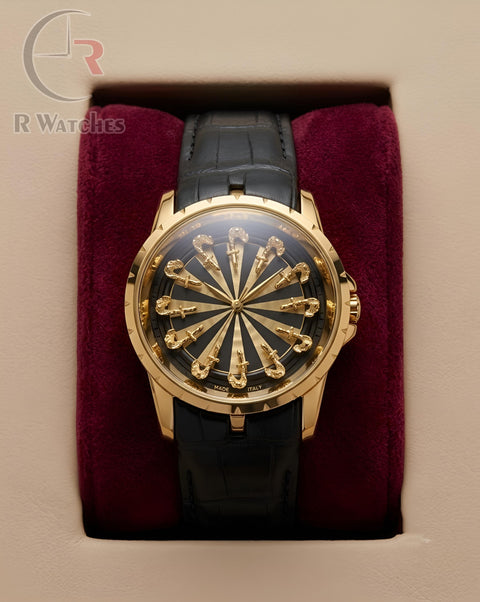 (OS) Roger Dubuis Leather Gold Black