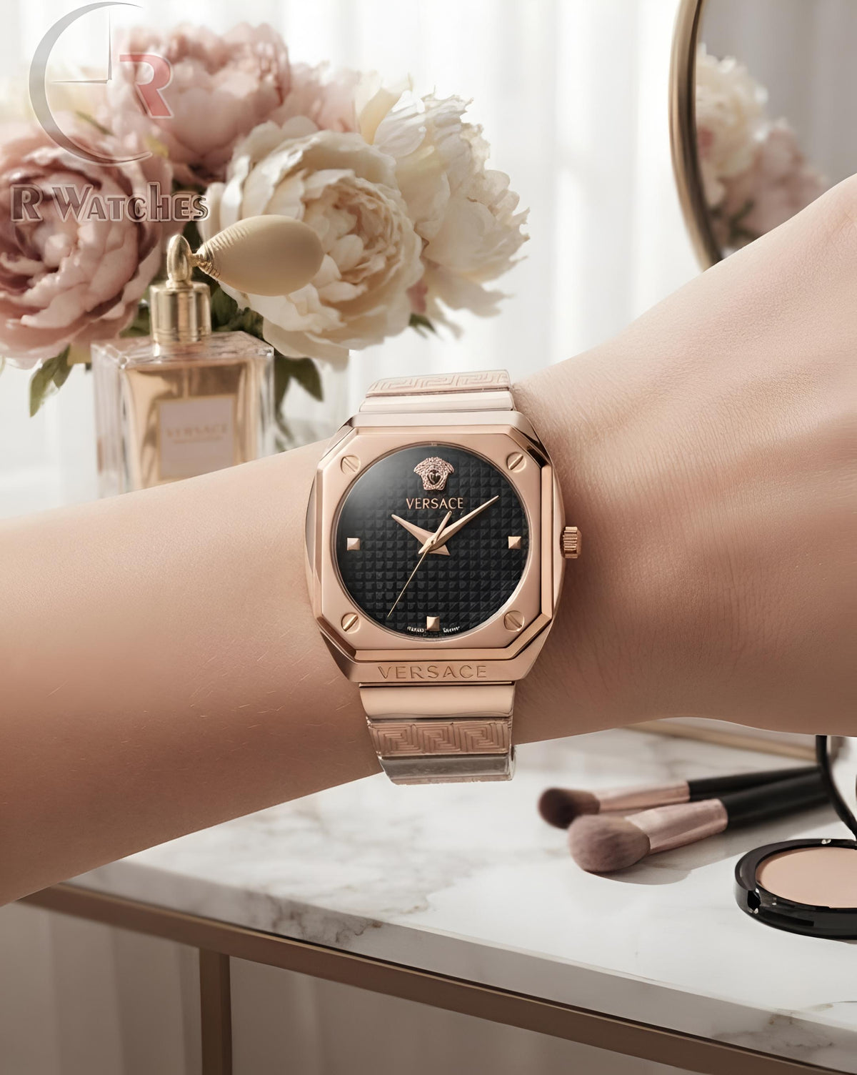 (OS) Versace Girls Rose Gold Black