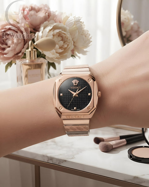 (OS) Versace Girls Rose Gold Black