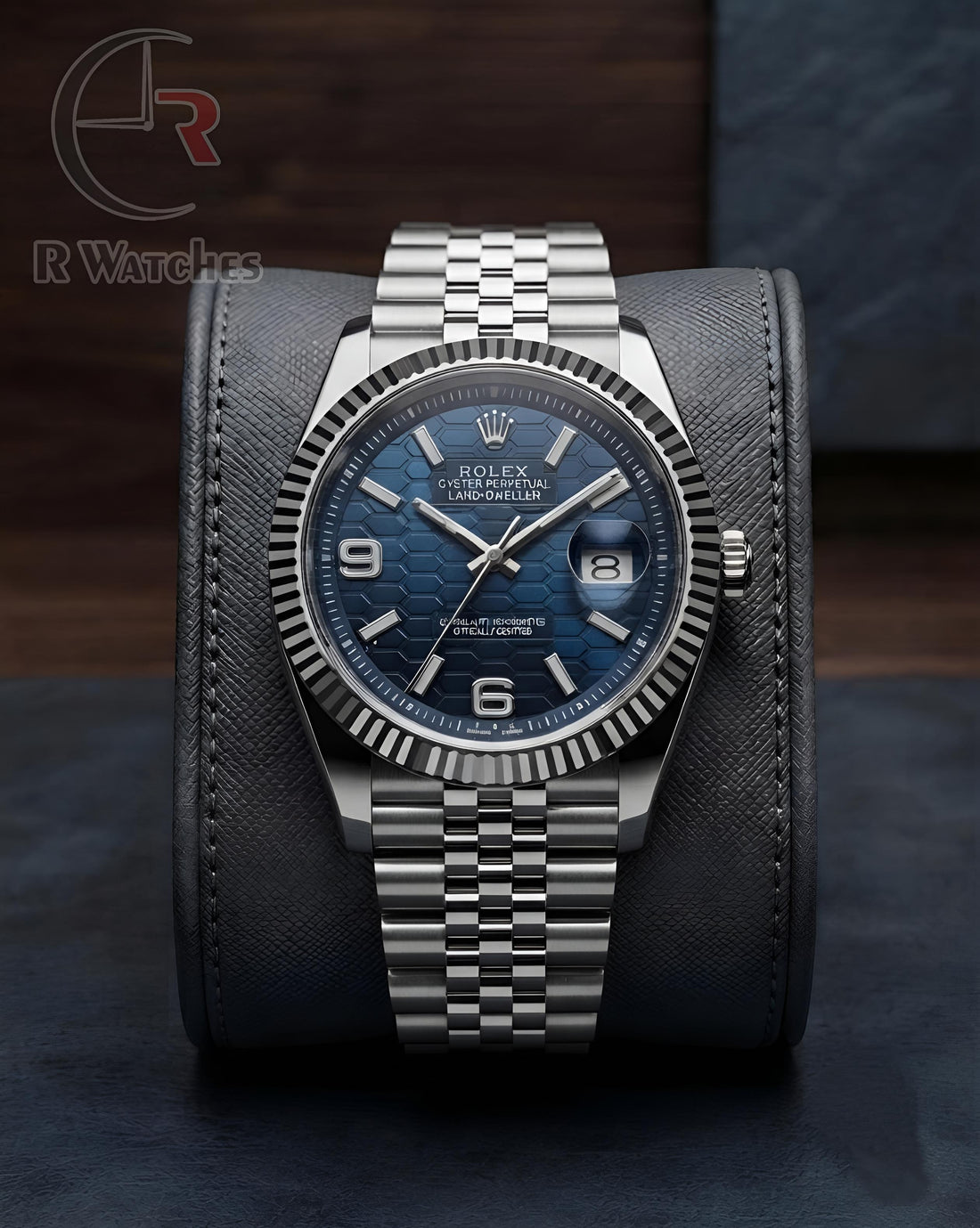 (SS) Rolex Silver Nevy Blue