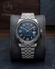 (SS) Rolex Silver Nevy Blue